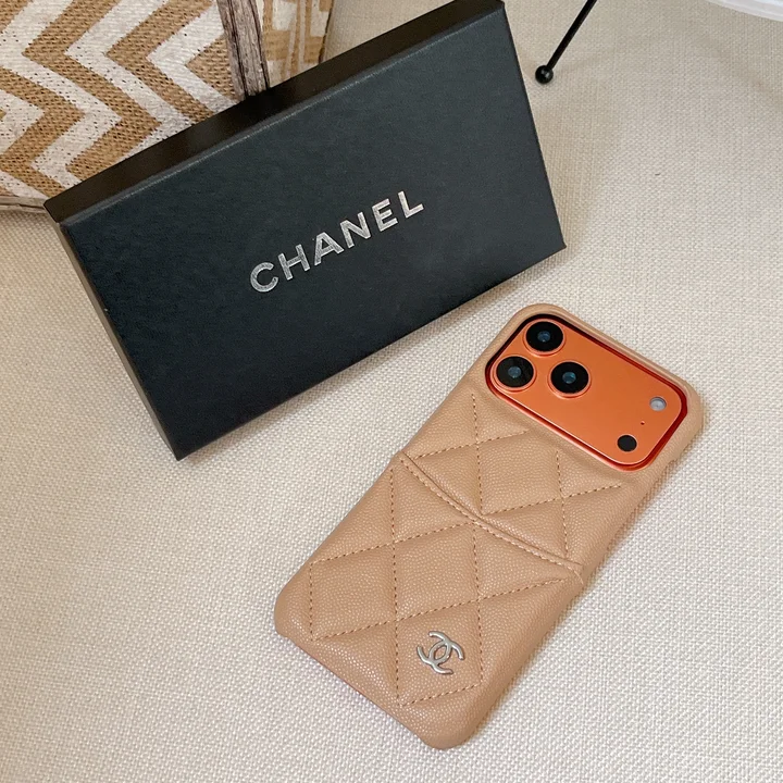 chanel iphone18proケース キルティング レザー