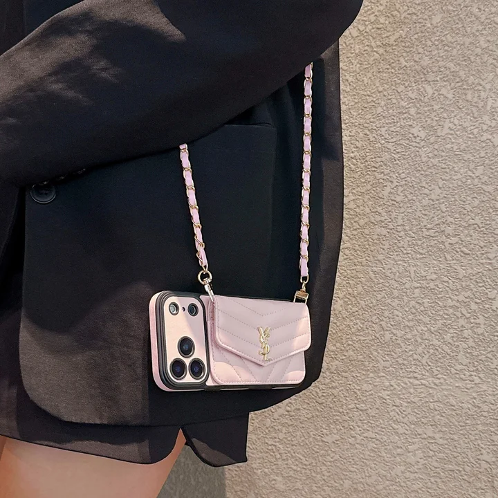 イヴサンローラン iphone18proケース 斜めがけ 女性向け