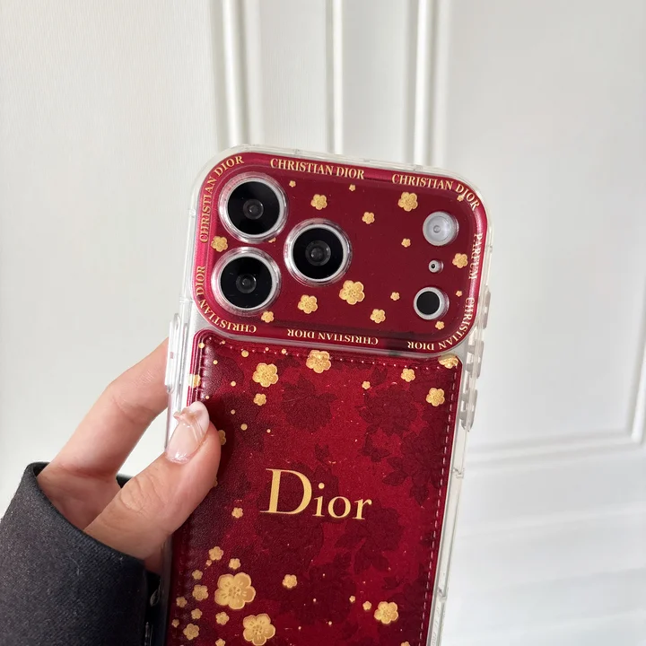 dior iphone18proケース 赤 レッド