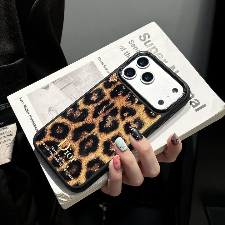 ディオール iphone18promaxケース PUレザー 豹柄