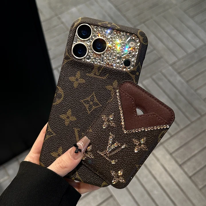 Vuitton iphone18proケース キラキラ レンズ カバー 付き