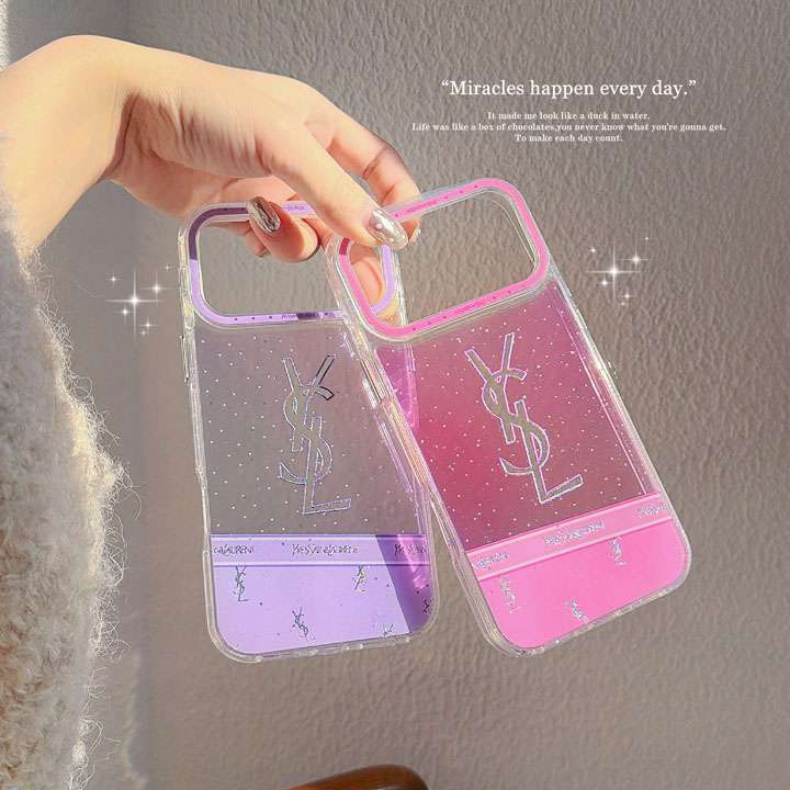 YSL iphone18promaxケース アクリル素材