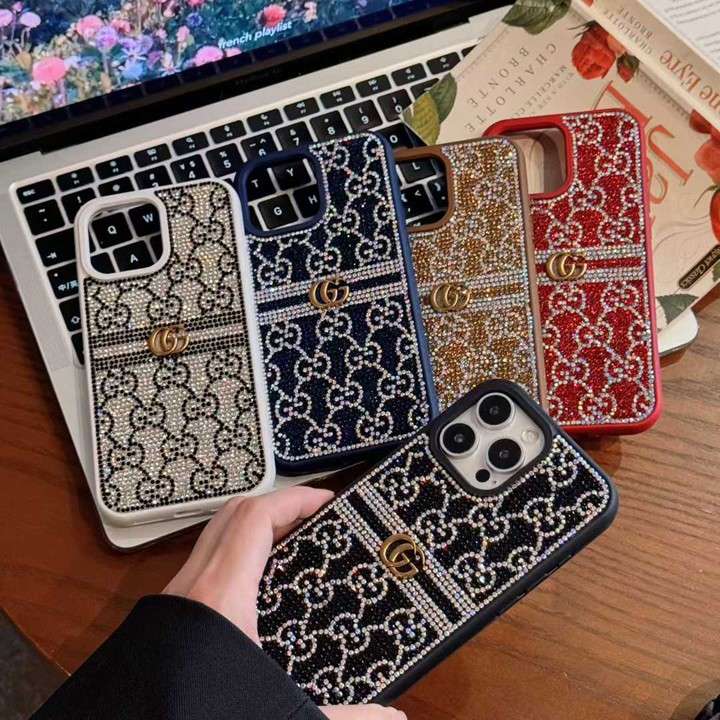 GUCCI iPhone18 携帯ケース ラインストーン