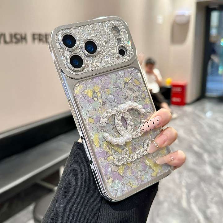 シャネル iphone18promaxケース落下防止 ストラップ付き