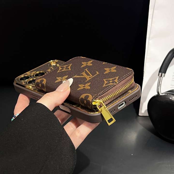 ルイヴィトン iphone18proケース レザー ブラウン