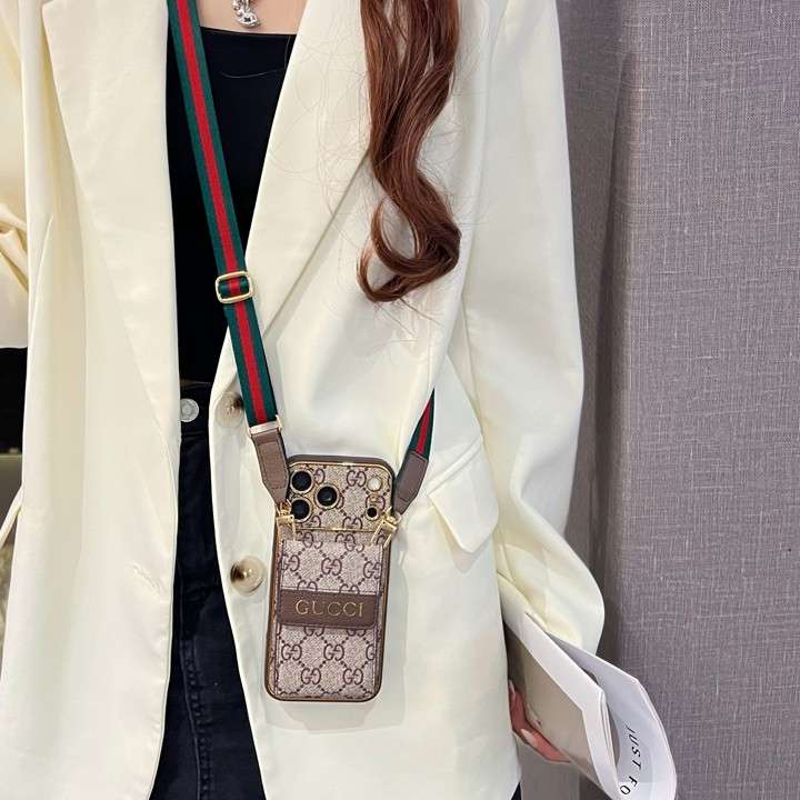 gucci iphone18proケース ショルダー ストラップ付き