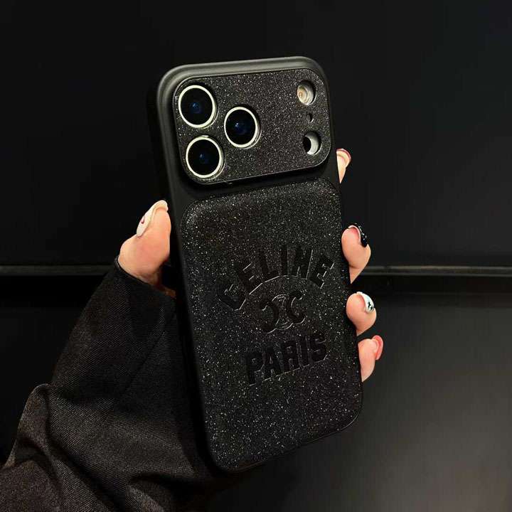 celine iphone18proケース PUレザー