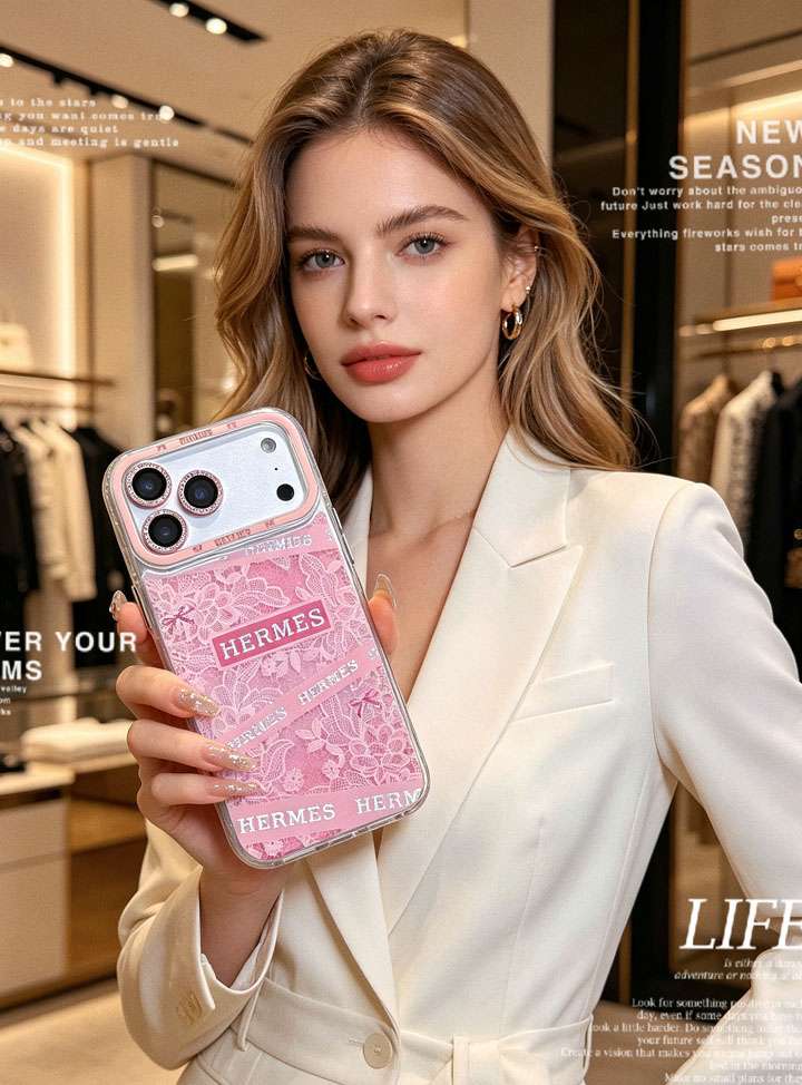 hermes iphone18proケース フリル・レース 飾り