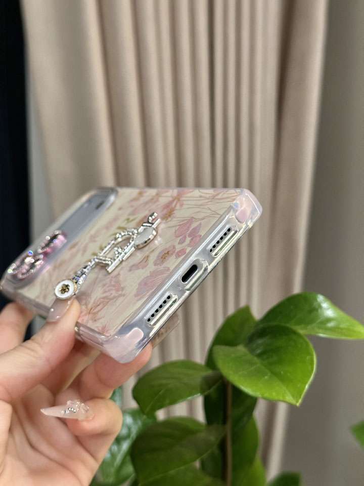 ディオール iphone18promaxケース キラキラ ラインロゴ