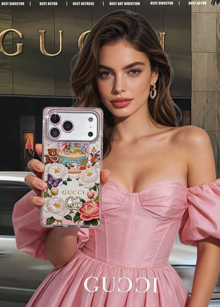 グッチ iphone18proケース イラスト アニメ風