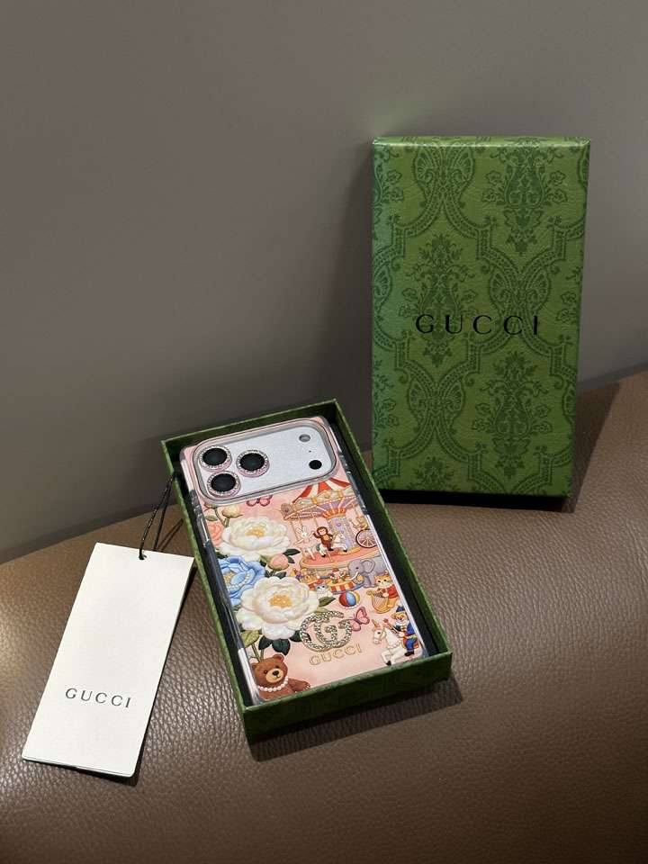 Gucci iphone18 ケース 水晶 GGロゴ