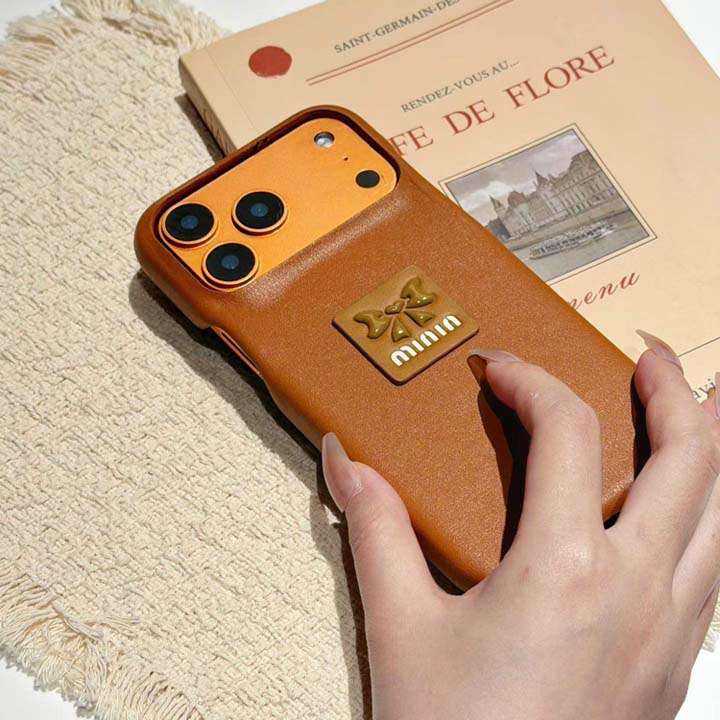 MIU MIU iphone18pro ケースリボン 付き