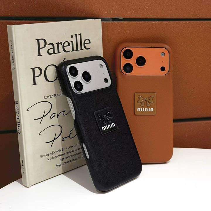 ミュウミュウ レザー iphoen18ケース