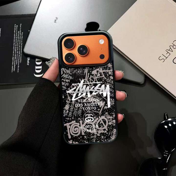 ステューシー iphone18promaxケース ジャケット風