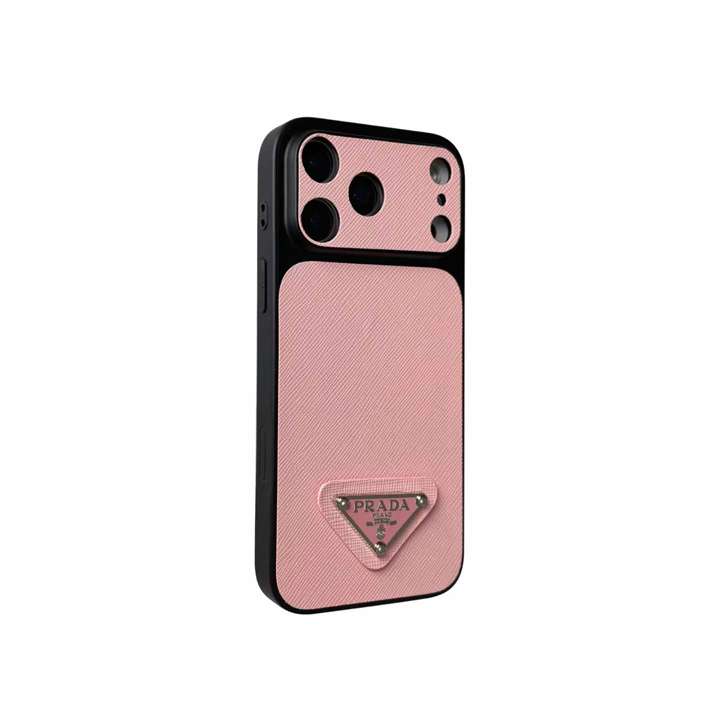 Prada iphone18promaxケース 十字紋 レザー