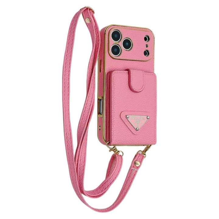 prada iphone18pro携帯ケース 背面 財布型 カード収納