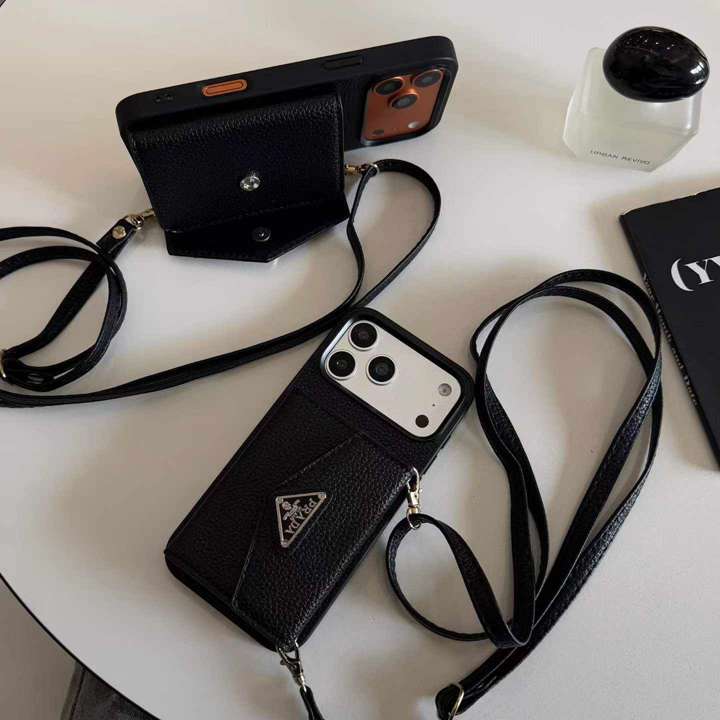 prada iphone18proケース 落下防止 携帯ストラップ