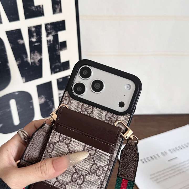GUCCI iphone18promaxケース 肩掛け 斜めがけ