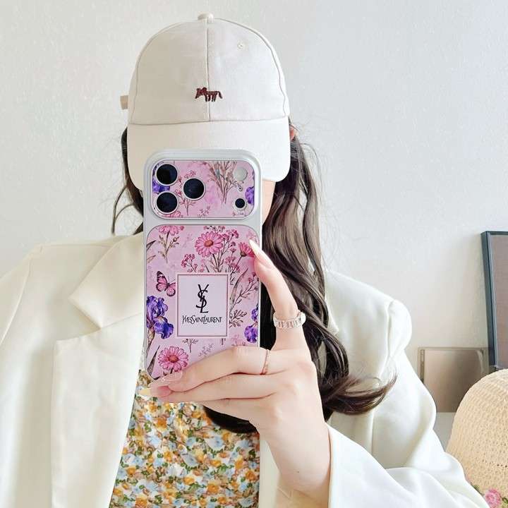 イヴサンローラン iphone18promaxケース 綺麗 花柄