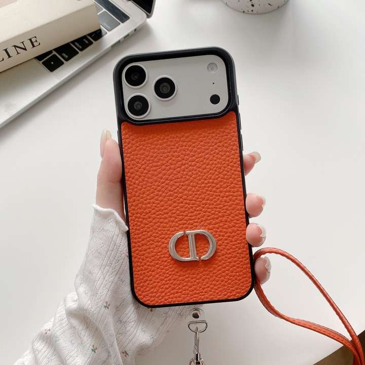 Dior iphone18promaxケース ライチ柄 PUレザー
