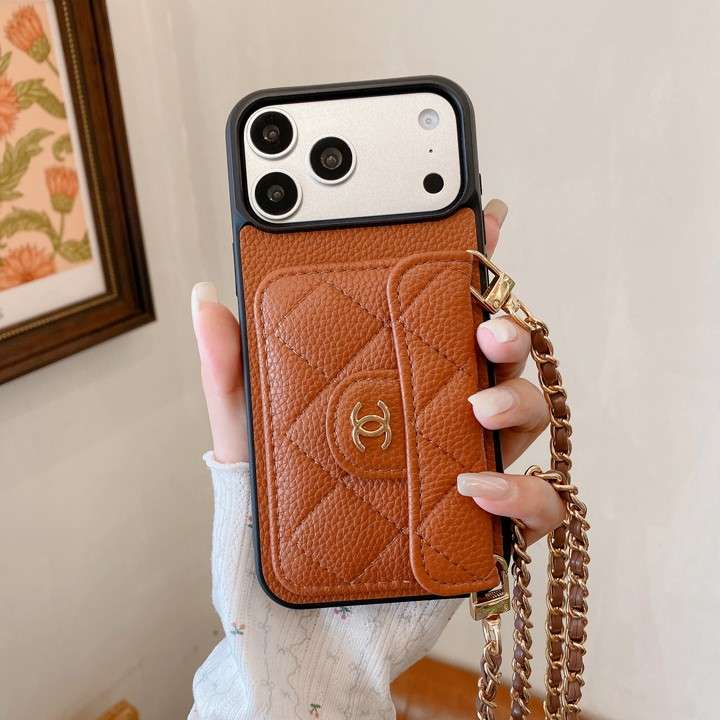chanel iphone18promaxケース 背面 カード収納