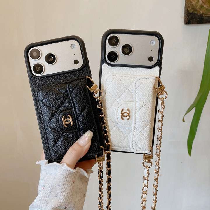 chanel iphone18promaxケース 背面 カード収納