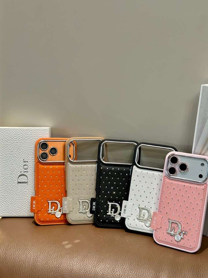 Dior iphone18proケース ダイヤ柄 フルカバー