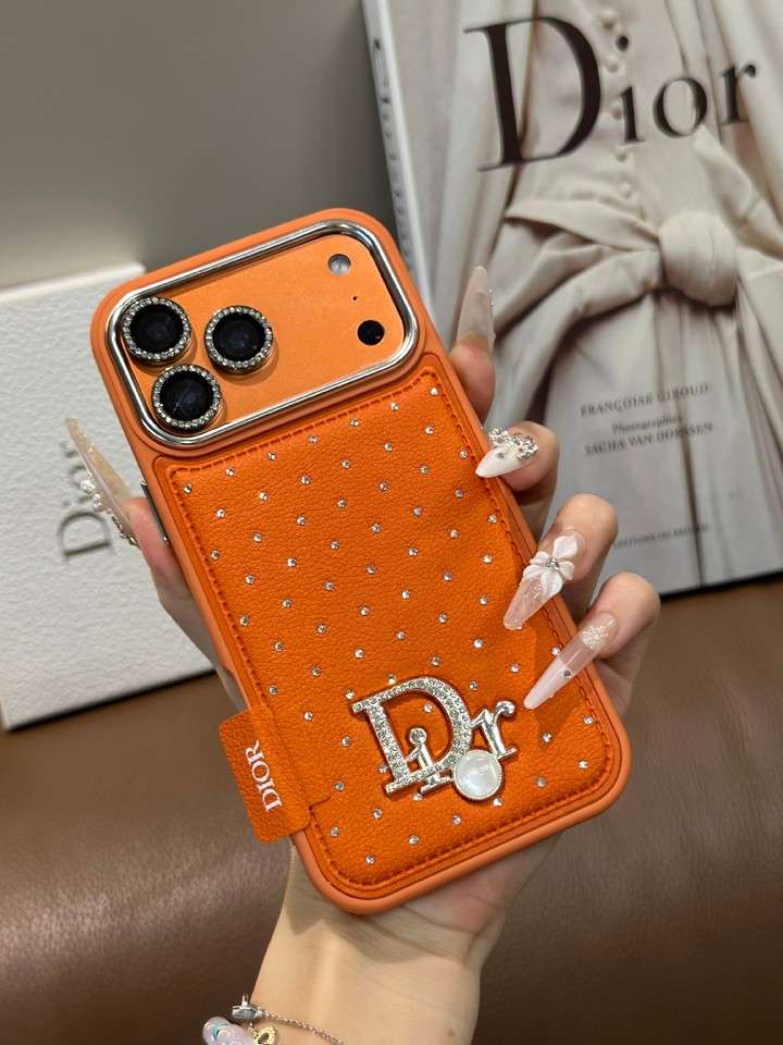 Dior iphone18promaxケース レザー