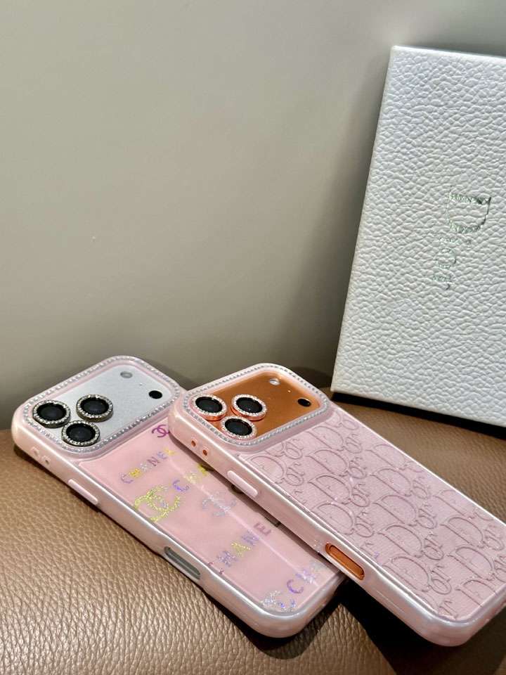 CHANEL iphone18promaxケース ラインストーン レンズ保護