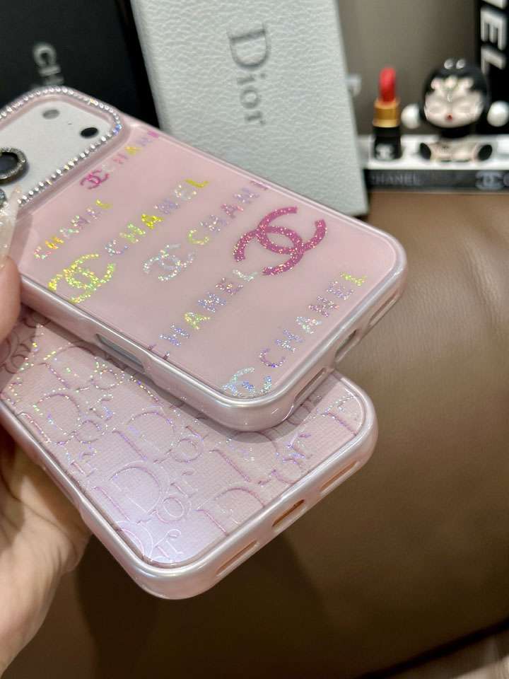 CHANEL iphone18promaxケース ラインストーン レンズ保護
