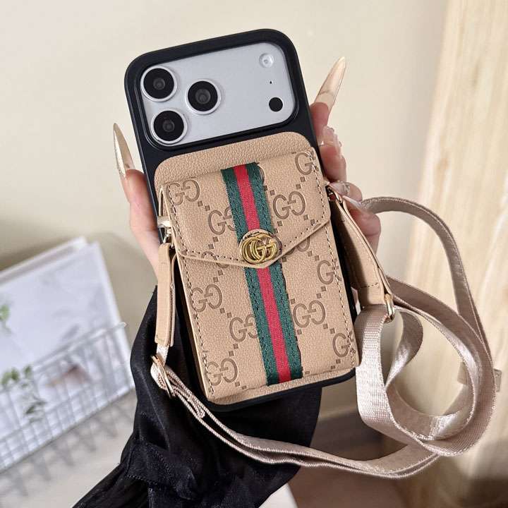 グッチ iphone18promaxカバー ショルダー付き
