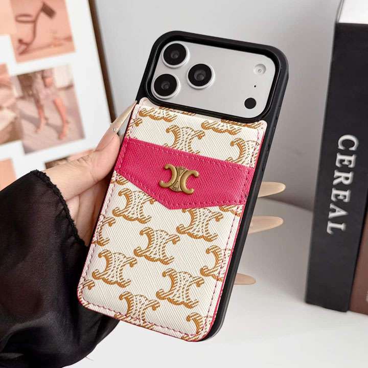 celine iphone18proケース レザー バイカラー