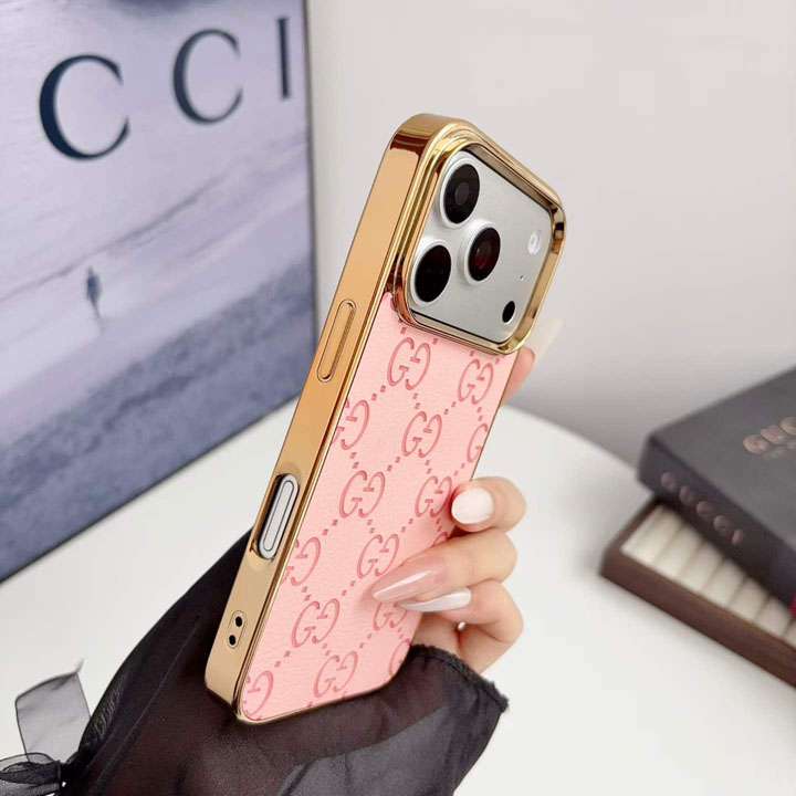 グッチ iphone18promax ケース メッキ加工