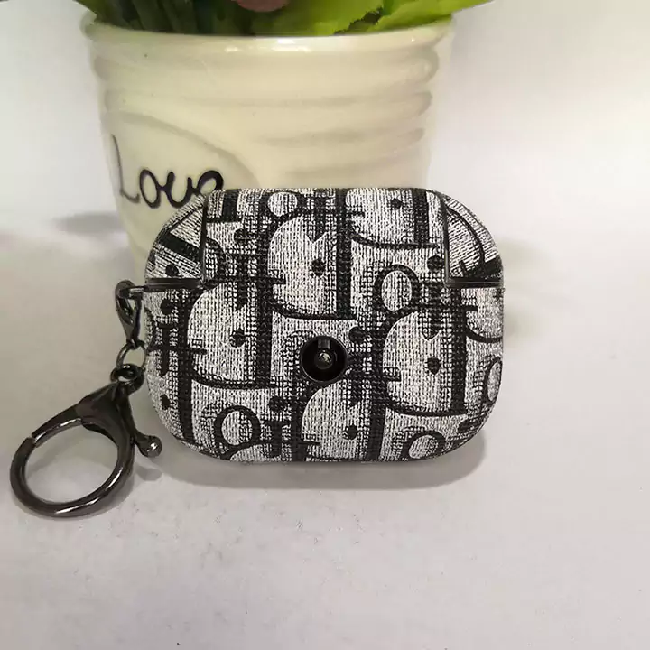 ディオール airpods5ケース 落下防止 カラビナ付き
