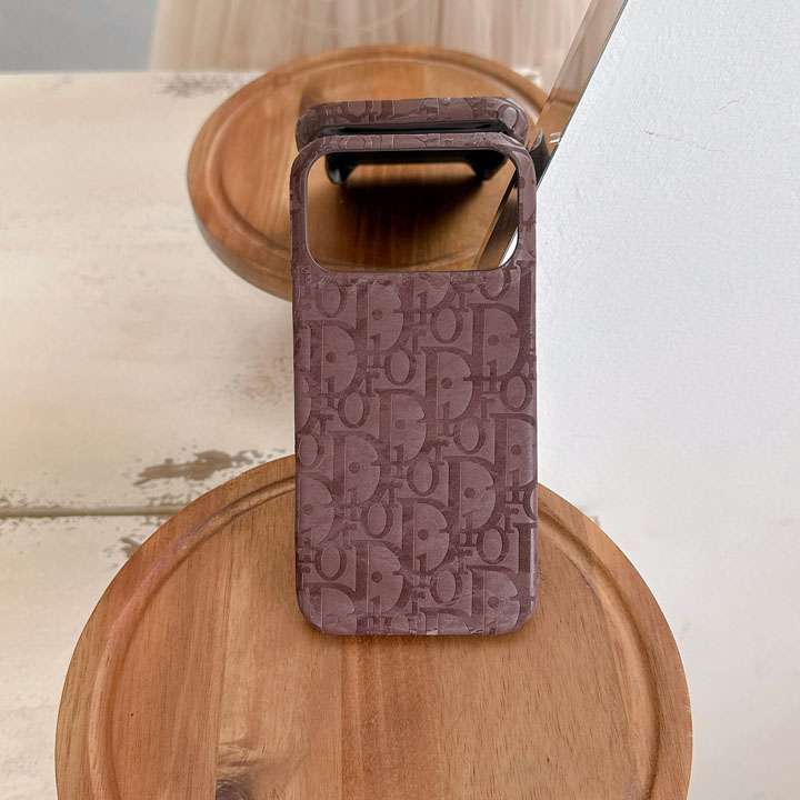 ディオール iphone18proケース PUレザー ロゴ型押し