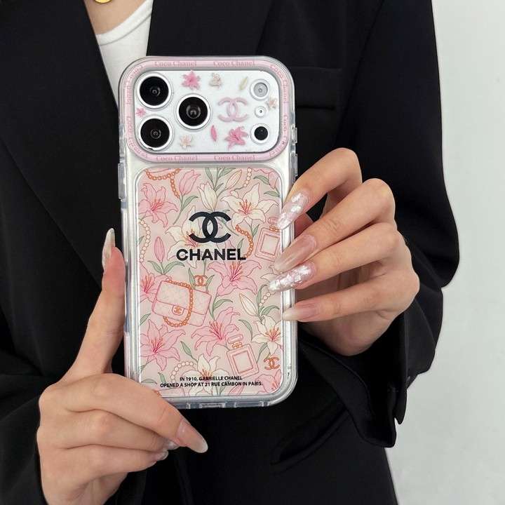 シャネル iphone18proケース フラワー