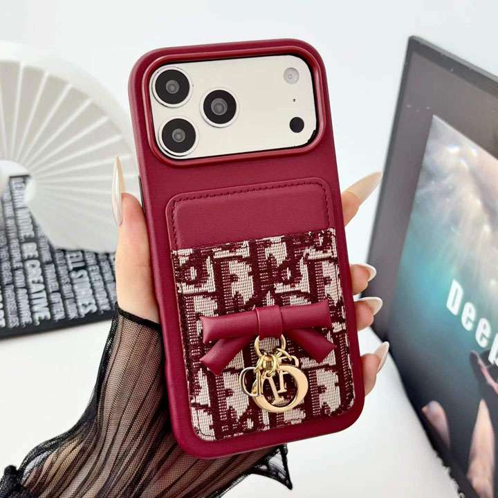 ディオール Dahlia iphone18promaxケース 背面 カード 入れ