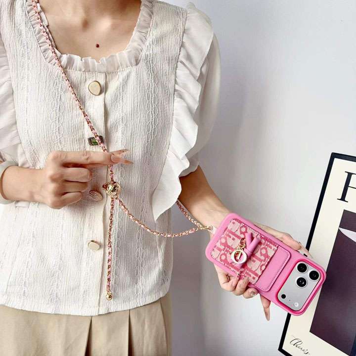 DIOR iphone18proケース 背面 カード 収納
