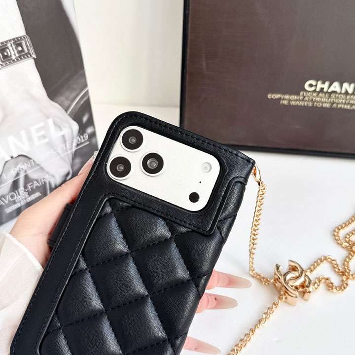 Chanel iphone18promaxケース フラップウォレット