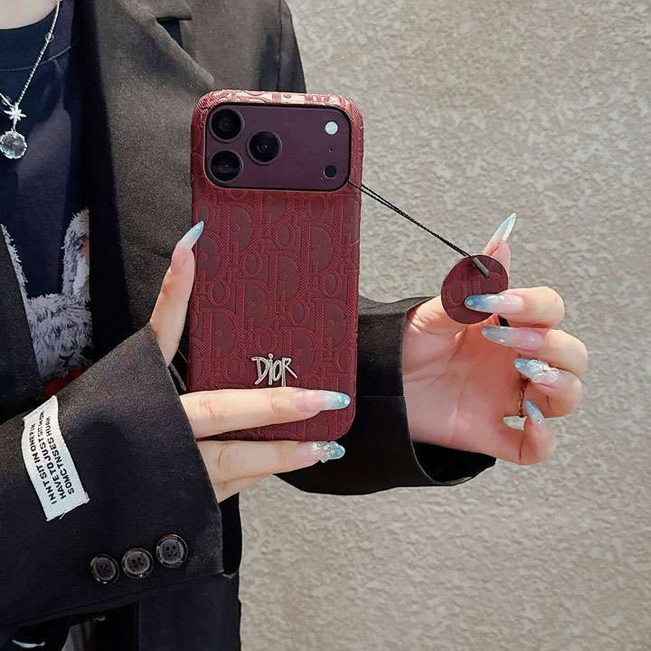 ディオール iphone18proケース エンボスレザー