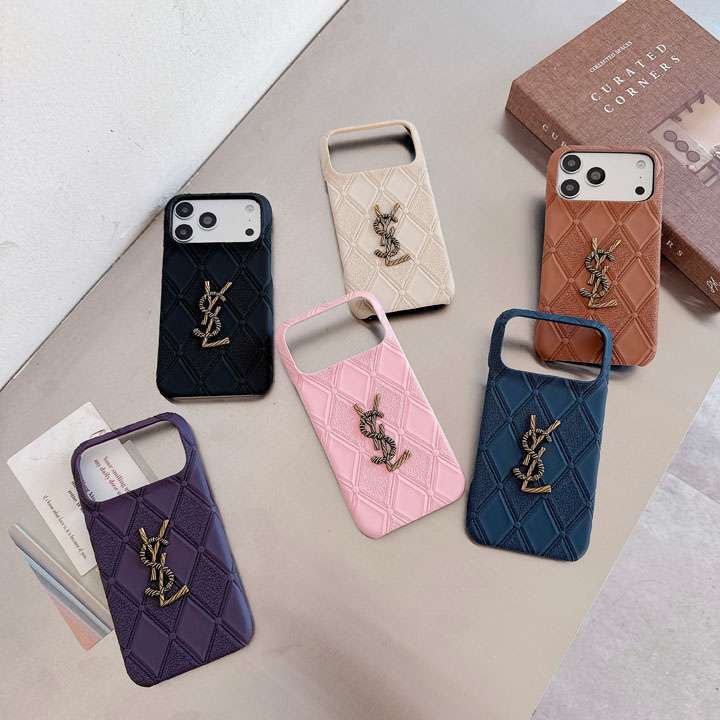 イヴサンローラン iphone18pro携帯ケース 菱形紋様 PUレザー