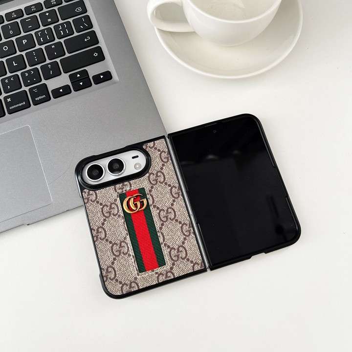 gucci iphone duoケース ウェブストライプ PUレザー