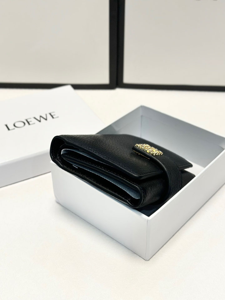 ロエベ 財布 レザー ブラック