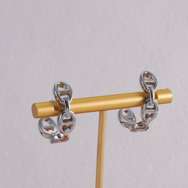 エルメス ローズゴールド アンシェネ ピアス