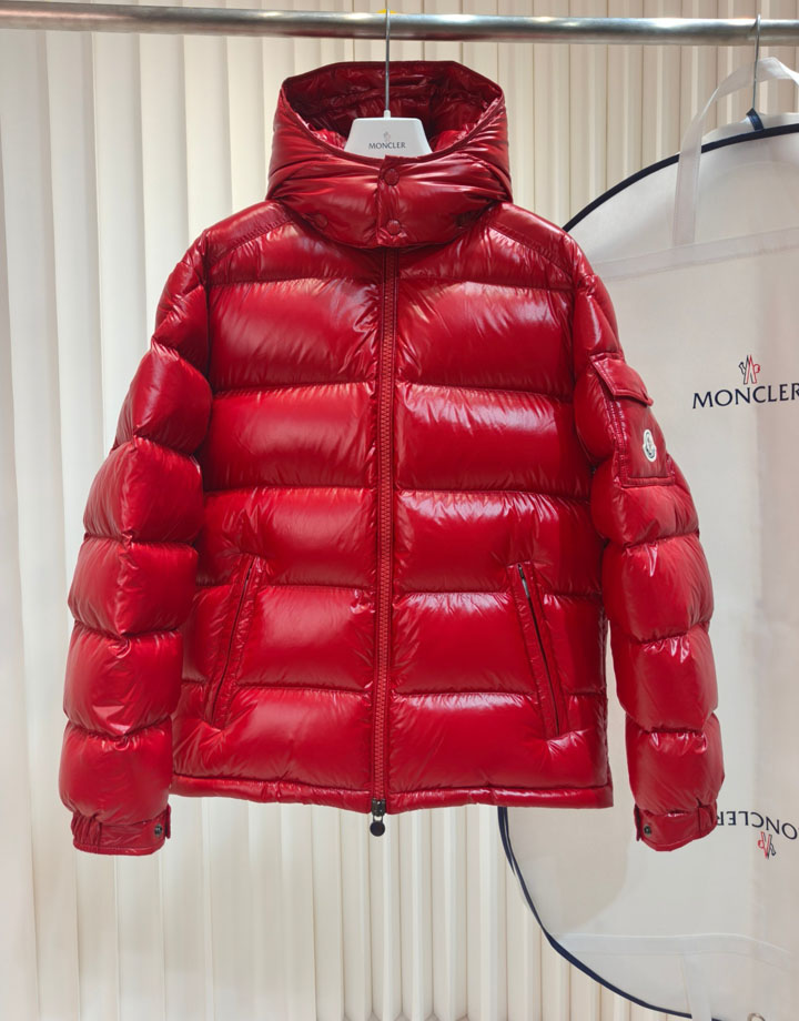 MONCLER MAYA ショートダウンジャケット レッド