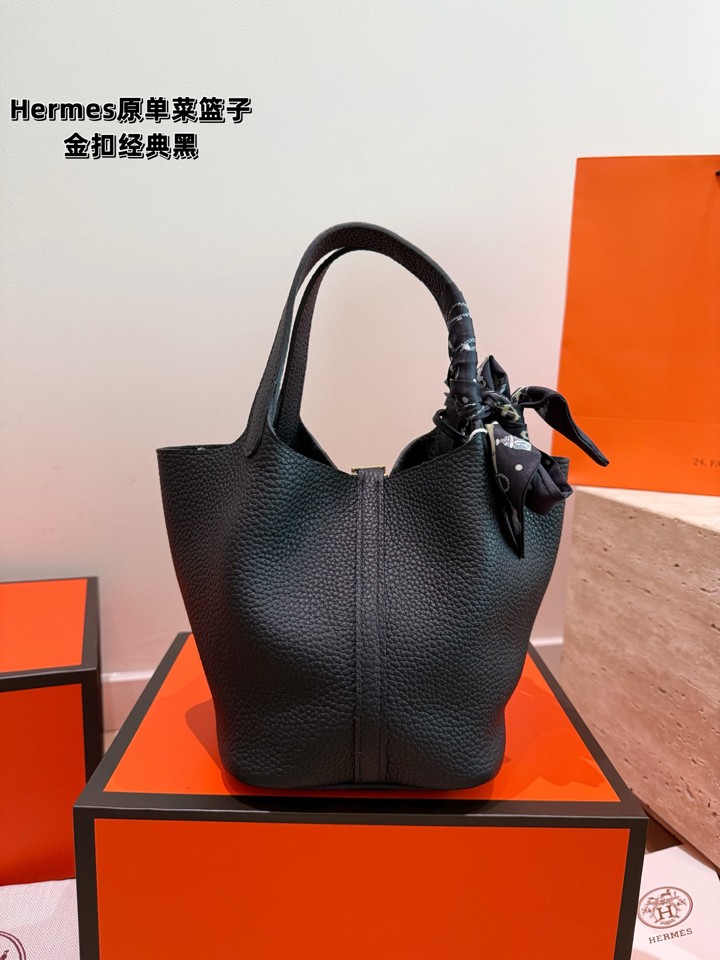 エルメス バケットバッグ ノワール ブラック