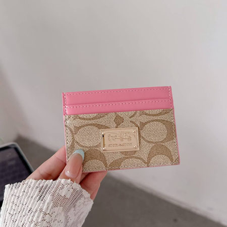 コーチ メタルプレートロゴ カードケース